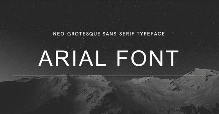 1. Arial Font 