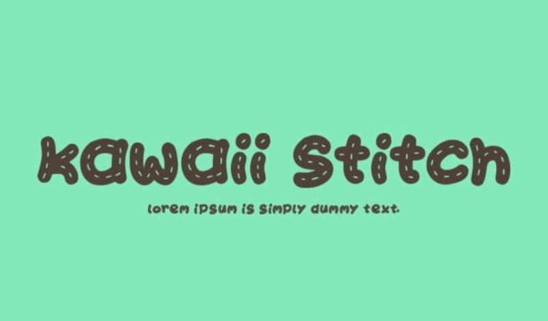 12. Kawaii Stitch Font