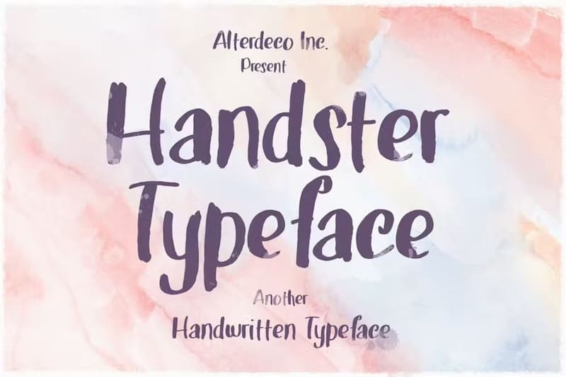 18. Handster Typeface Font