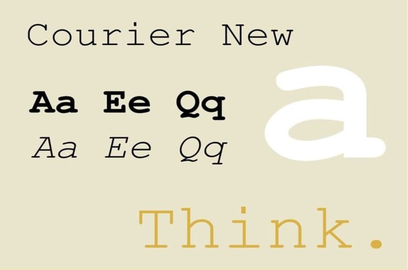 2. Courier New Font