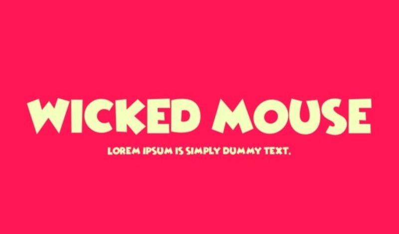 20. Wicked Mouse Font