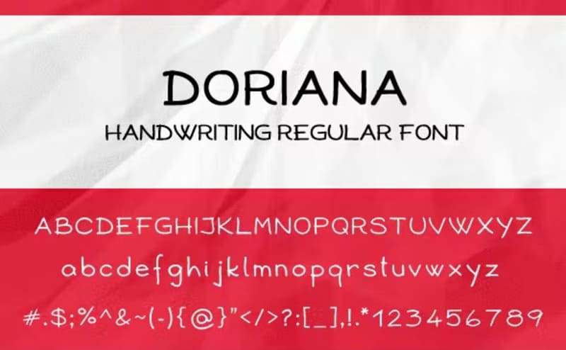23. Doriana Handwriting Font