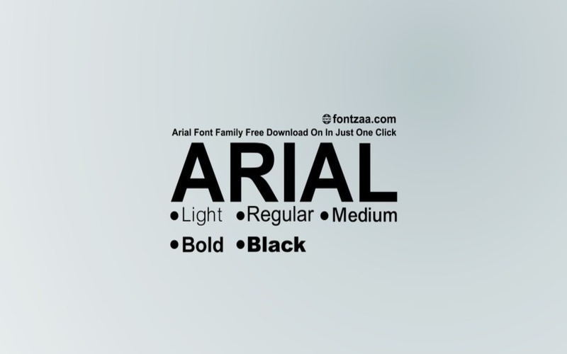 3. Arial Font 