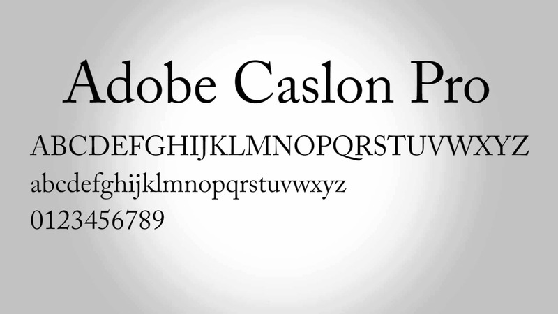 3. Caslon Font 