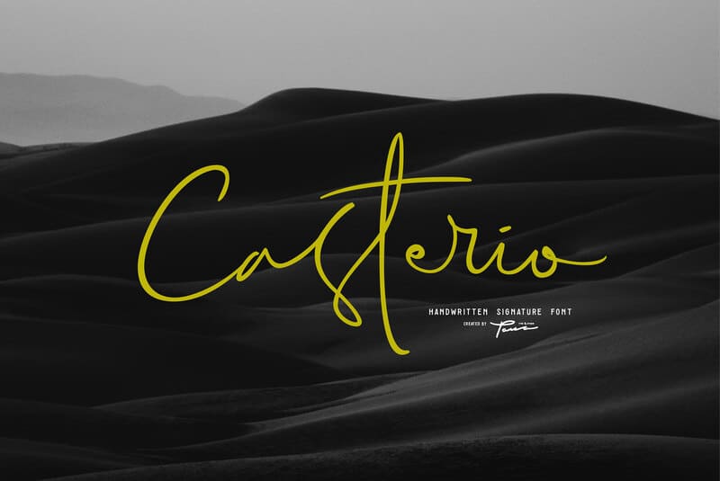 3. Casterio Signature Font