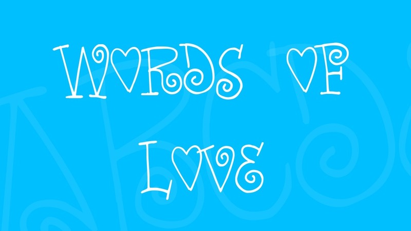 3. Words of love Font