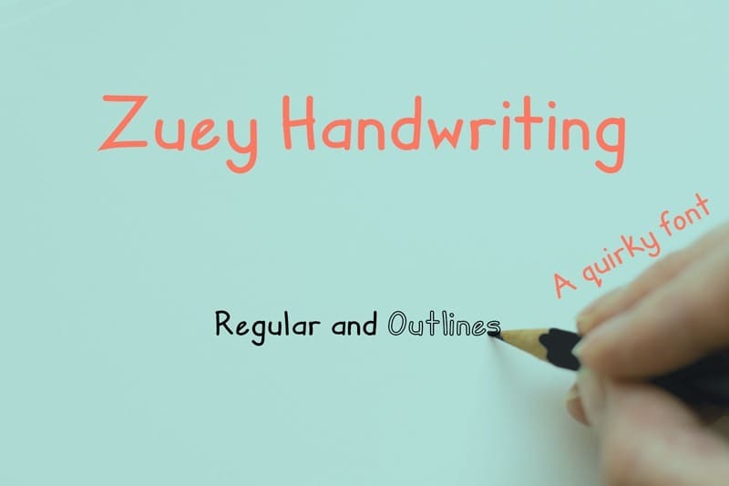 3. Zuey Handwriting Font