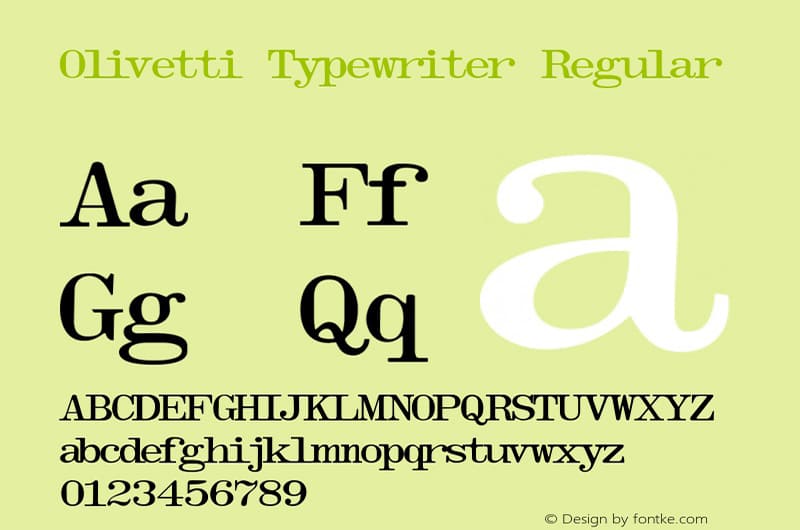 4. Olivetti Font