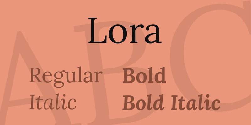 5. Lora Font