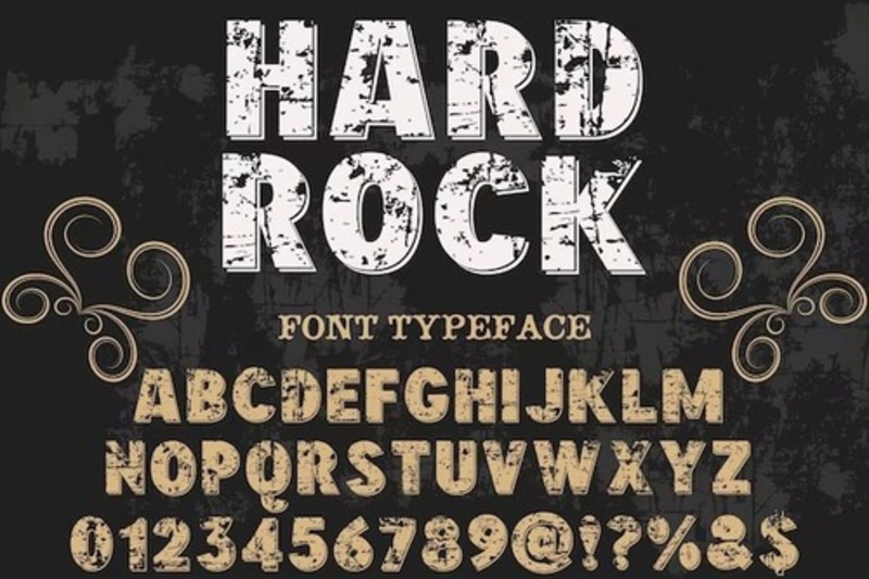 7. Hard Rock Font