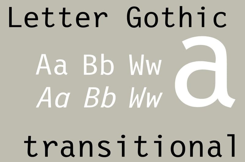 8. Letter Gothic Font