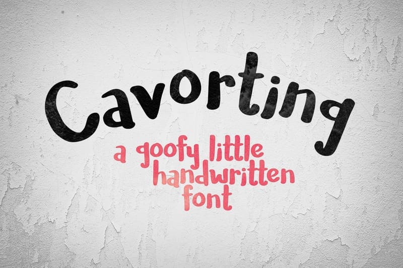 9. Cavorting Font