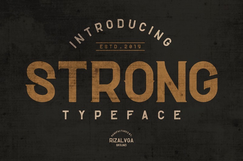 9. Strong Font
