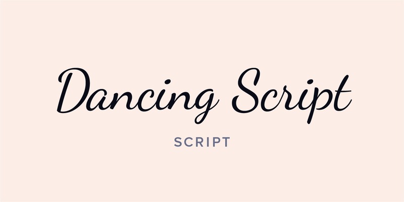 1. Dancing Script Font