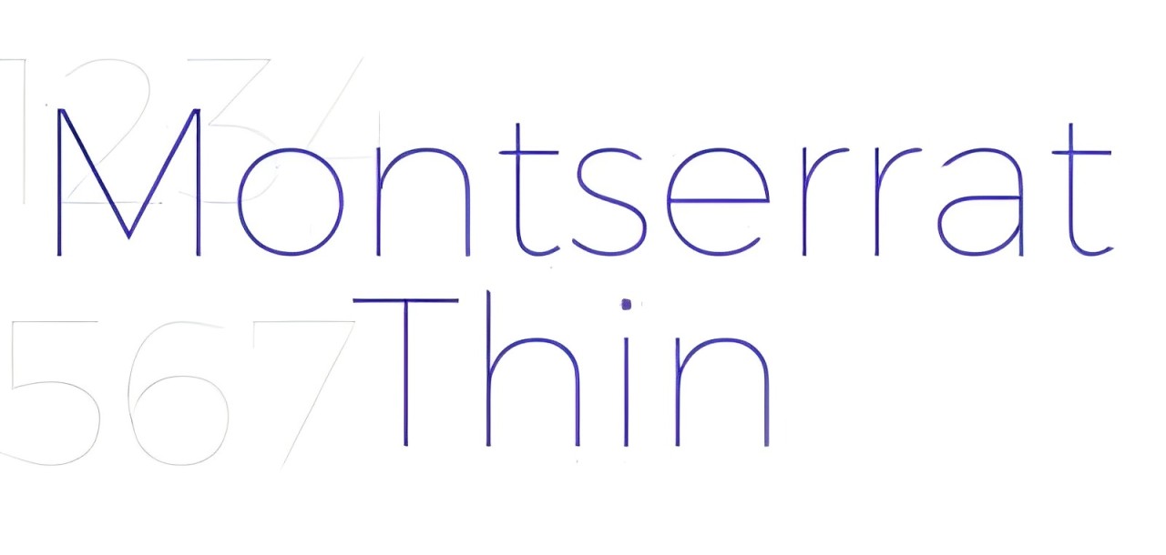 10. Montserrat Thin Font