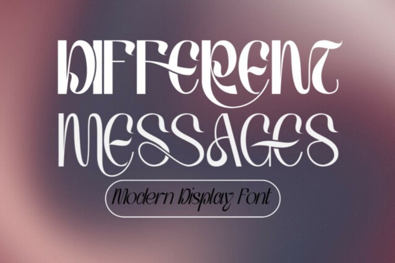1. Different Messages Font