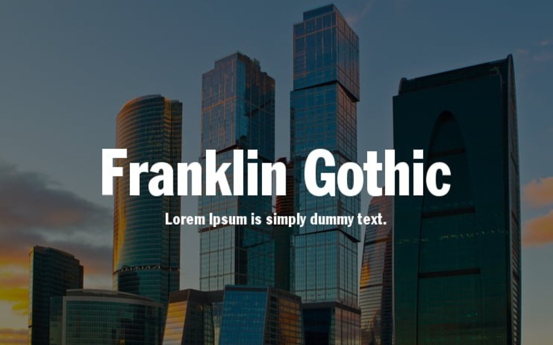 1. Franklin Gothic Font