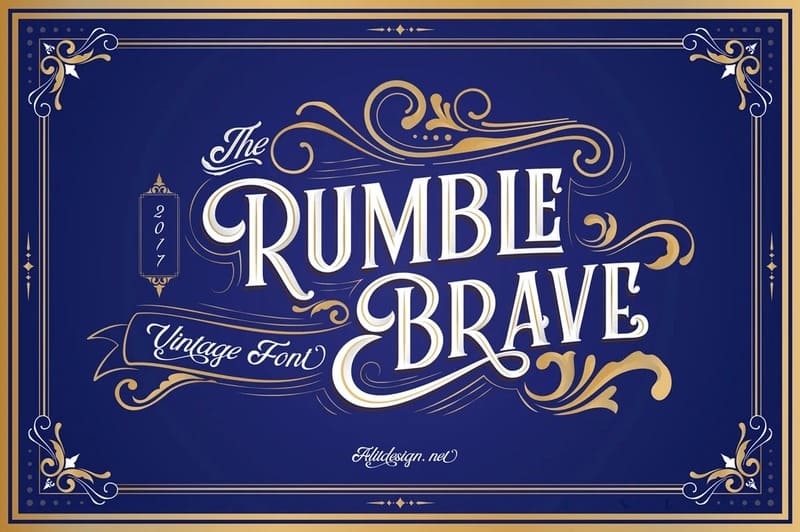 1. Rumble Brave Vintage Fonts