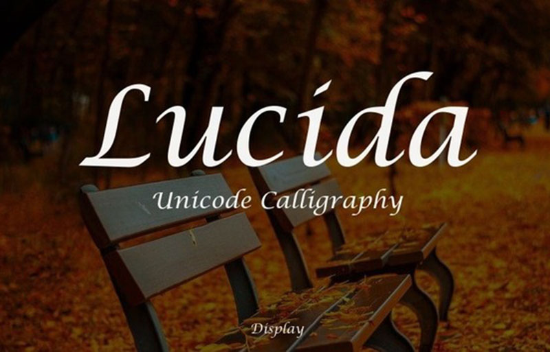 10. Font Lucida Calligraphy 