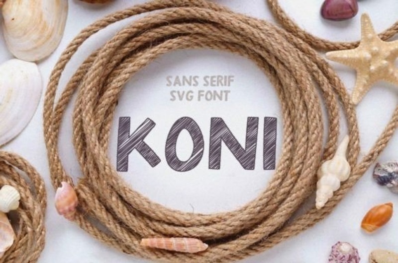 10. Koni - Font chữ bo tròn đẹp