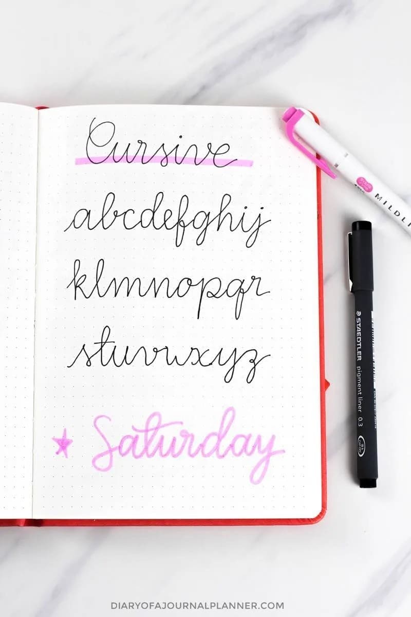 11. Cursive letters Font