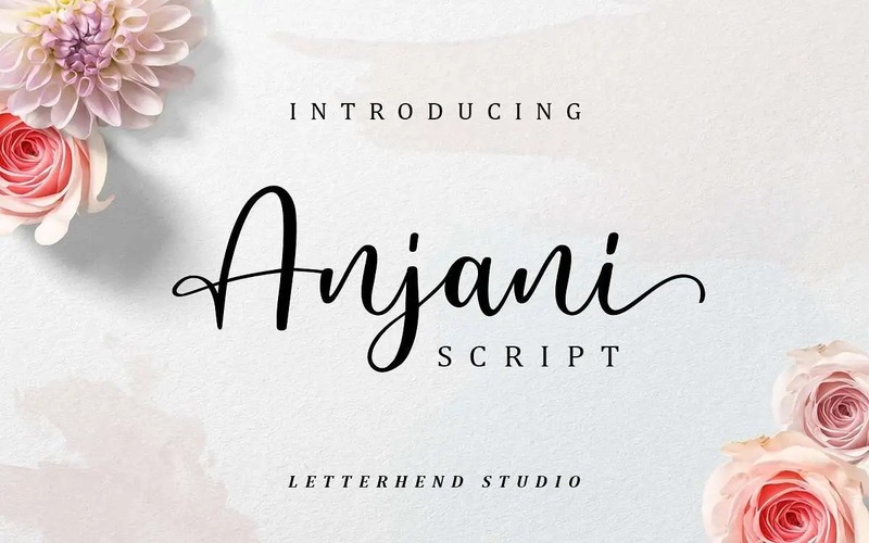 12. Anjani Script Modern Calligraphy Font