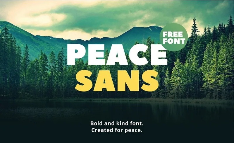 12. Font Peace Sans Serif