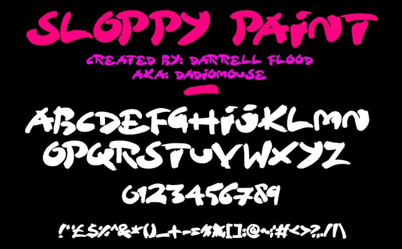 12. Sloppy Paint Font 