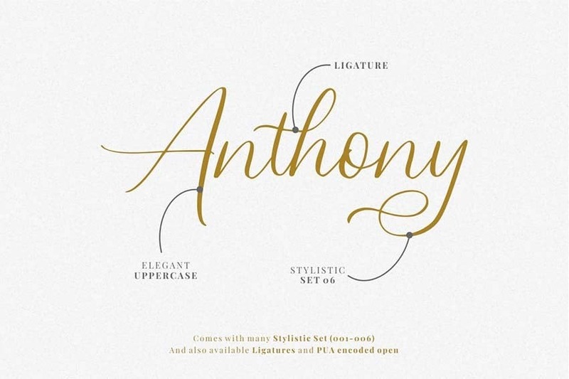 13. Swadery Luxurious Font