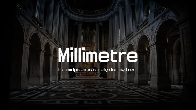 14. Font Millimetre Sans Serif