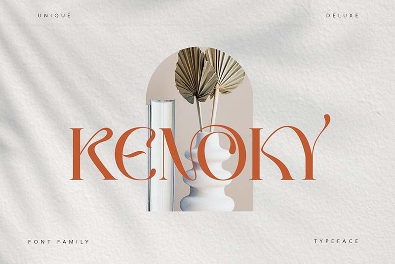 15. Kenoky Typeface Luxury Font