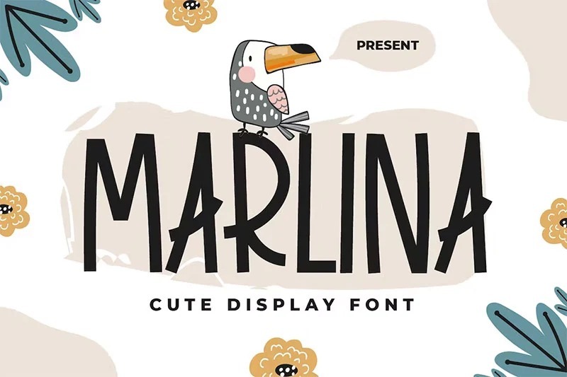 15. Marlina – Cute Display Font