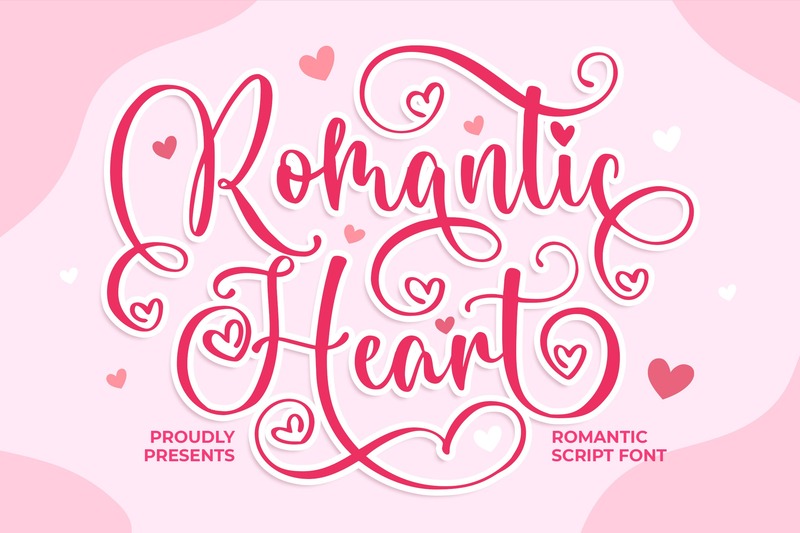 15. Romantic Heart Font