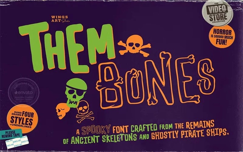 15. Them Bones Font 