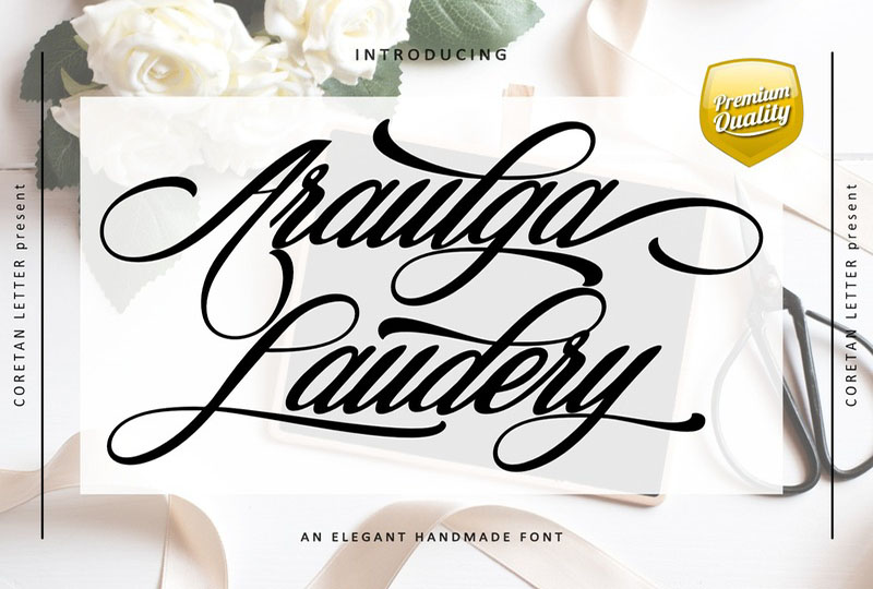 16. Font Araulga Laudery Regular