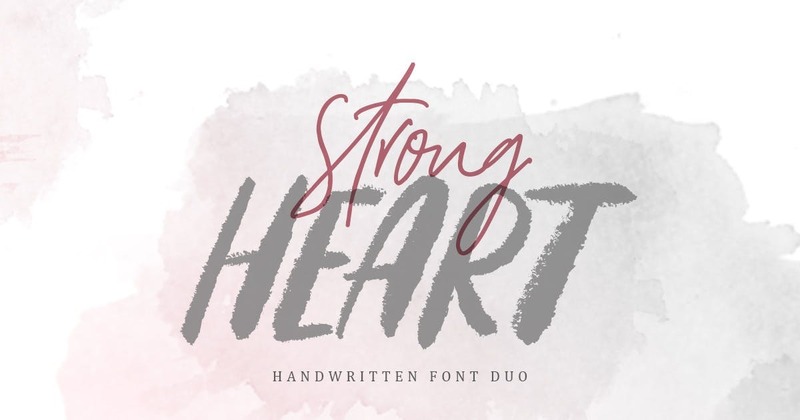 16. Strong Heart – Font Duo