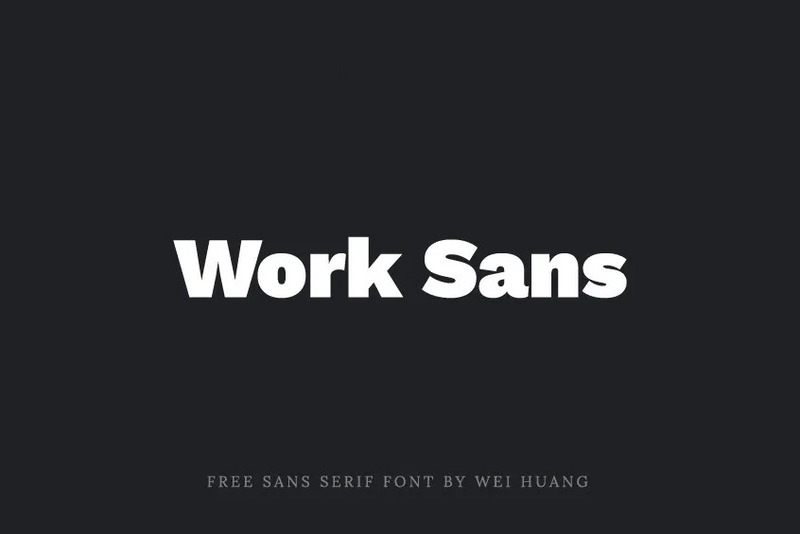 17. Font Work Sans Serif