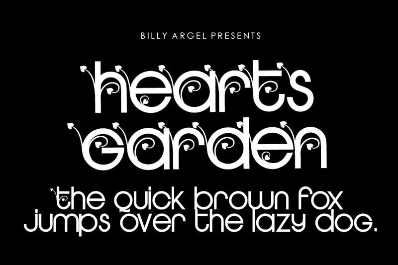 17. Hearts Garden Font
