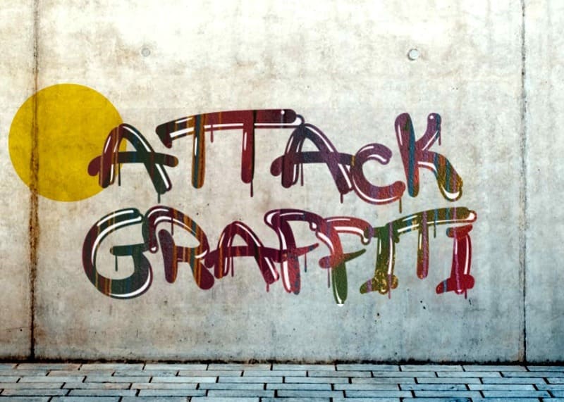 17. a Attack Graffiti Font