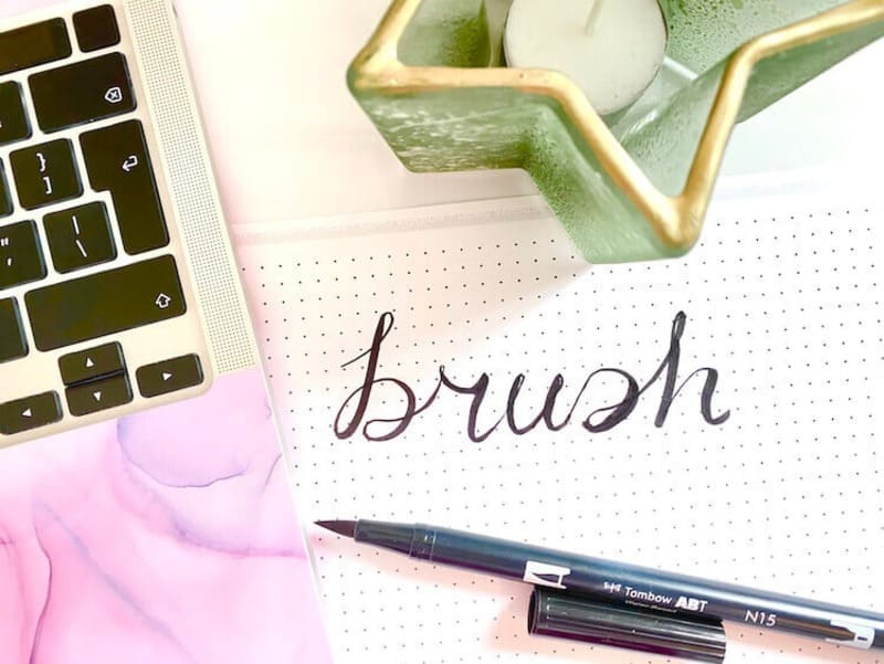 18. Font chữ Bullet Journal nét brush độc đáo