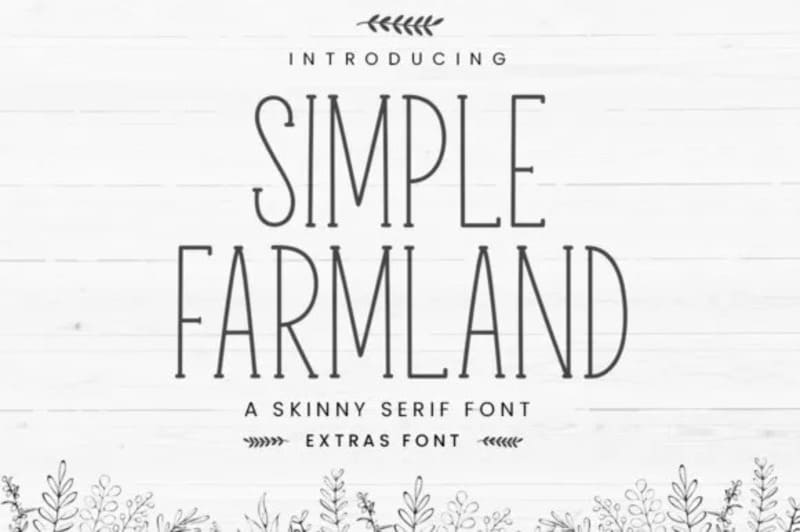 18. Simple Farmland Font