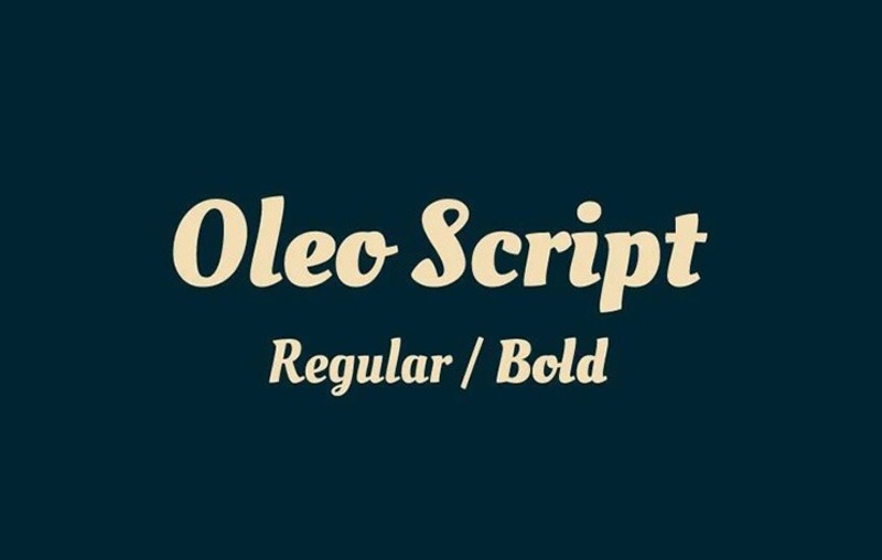 2. Font Oleo Script Font