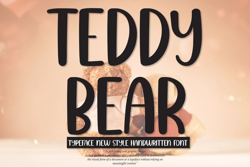 2. Font chữ truyện tranh Teddy Bear phổ biến