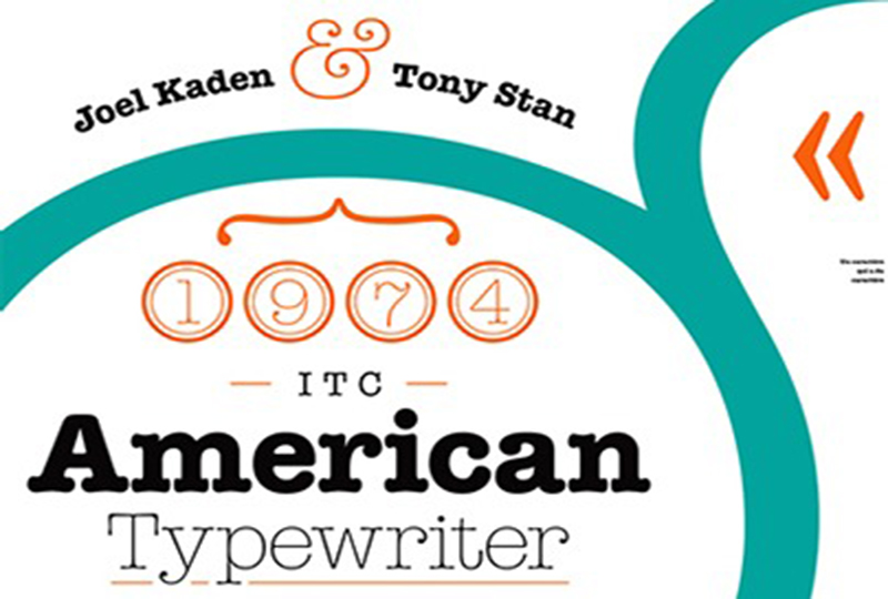 3. ITC American Typewriter Font 