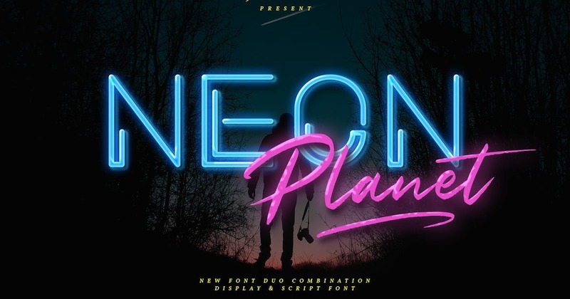 2. Neon Planet Display Font