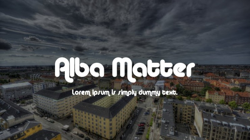 20. Font chữ tròn trong thiết kế đồ hoạ Alba Matter
