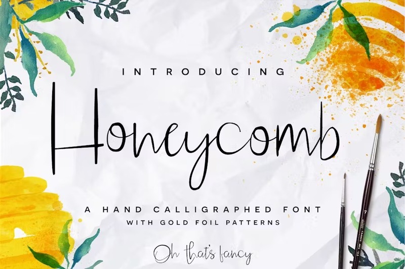 23. Honeycomb Font 