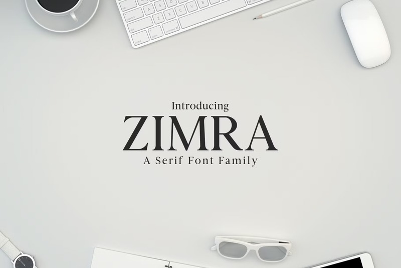 29. Zimra Serif Luxury Font