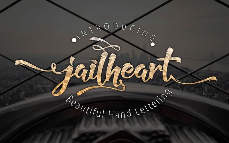 3. Jailheart Hand Typeface Font