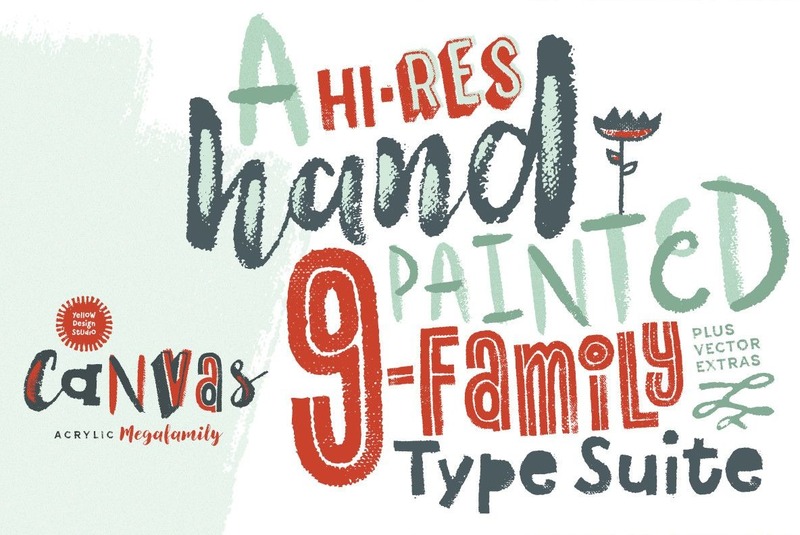 4. Canvas Acrylic Megafamily Font